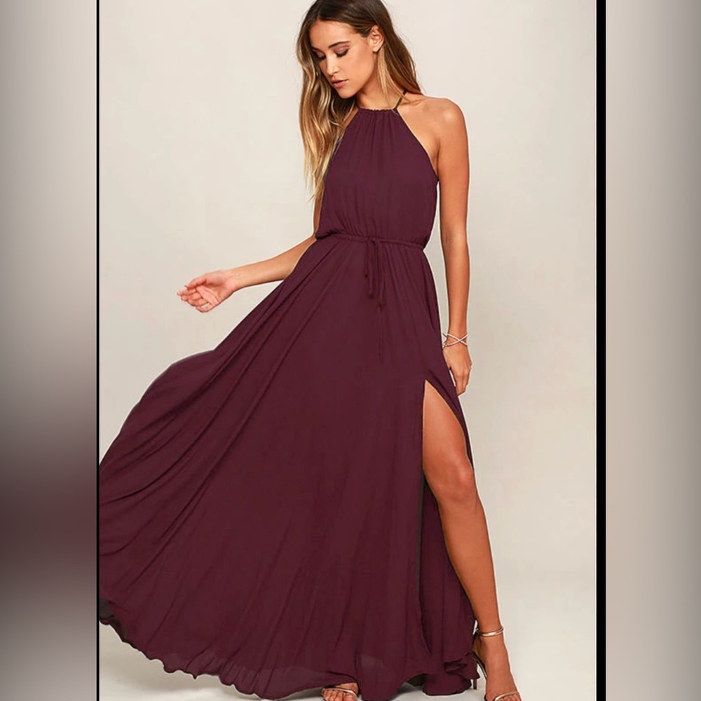Lulu’s Style of Essence Plum Maxi dress